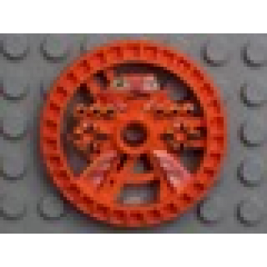 orange technic disk 5 x 5 - roborider talisman wheel blazooka mold with robot pattern