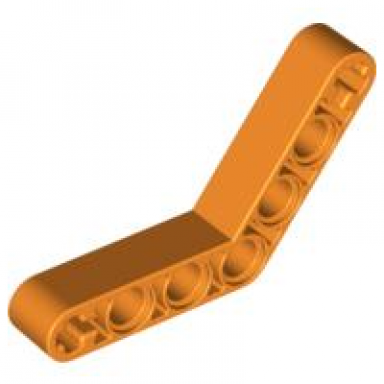 orange technic liftarm modified bent thick 1 x 7 4 - 4