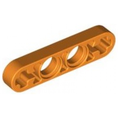 orange technic liftarm thin 1 x 4 - axle holes