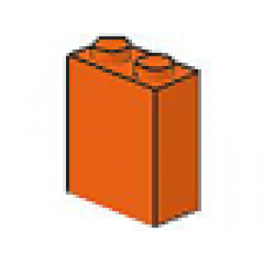 orange brick 1 x 2 x 2 with inside axle holder