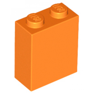 orange brick 1 x 2 x 2 with inside stud holder