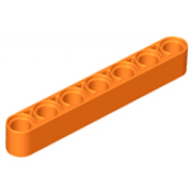 orange technic liftarm thick 1 x 7
