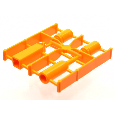 orange scala accessories - complete sprue - table containers wine milk 2 jars