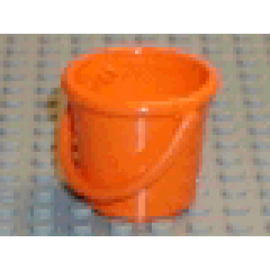 orange scala utensil bucket round with same color handle 33178 33082