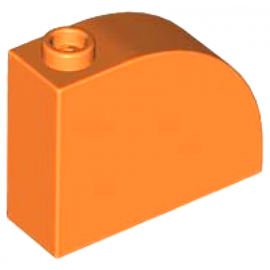 orange slope curved 3 x 1 x 2 with hollow stud