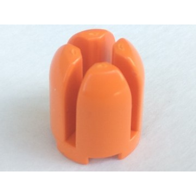orange brick round 2 x 2 x 2 dome top with cross cut slots