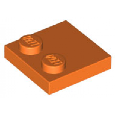 orange tile modified 2 x 2 with studs on edge