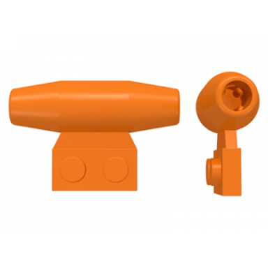 orange engine smooth small 1 x 2 side plate with axle holders