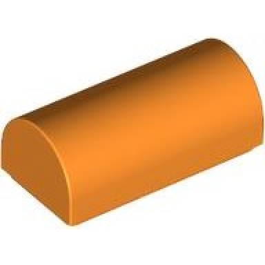 orange slope curved 1 x 2 x 2 3 double