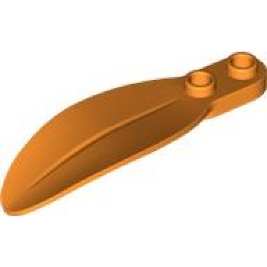 orange plant plate round 1 x 2 with leaf