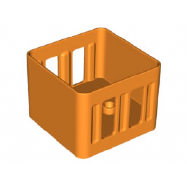 orange duplo container box 4 x 4 x 2 1 2