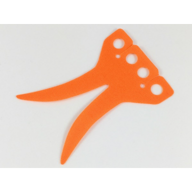 orange minifigure coattails cloth long with 2 holes for hips attachment