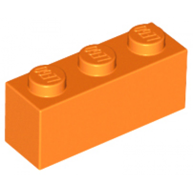 orange brick 1 x 3