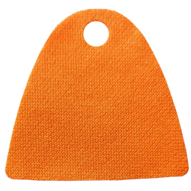 orange minifigure cape cloth straight bottom with single top hole - spongy stretchable fabric