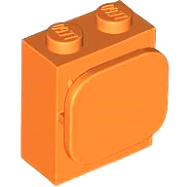 orange brick modified 1 x 2 x 2 with paper photo holder