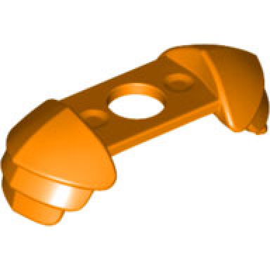 orange minifigure armor shoulder pads ridged
