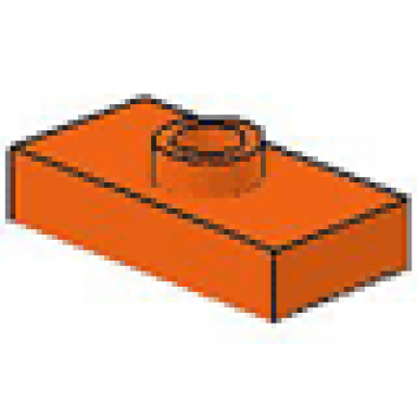 orange plate modified 1 x 2 with 1 stud jumper undetermined type