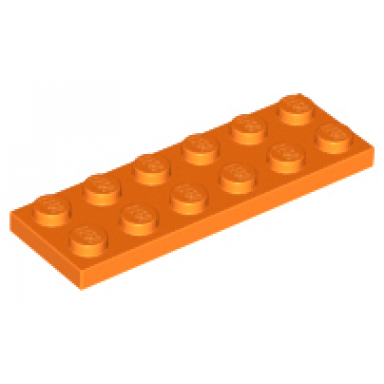 orange plate 2 x 6