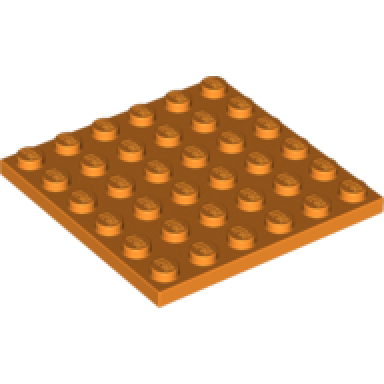 orange plate 6 x 6