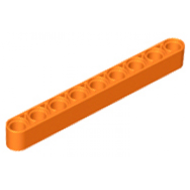 orange technic liftarm thick 1 x 9
