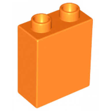 orange duplo brick 1 x 2 x 2