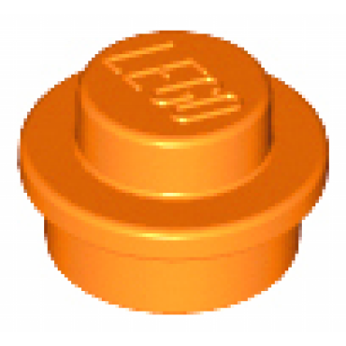 orange plate round 1 x 1