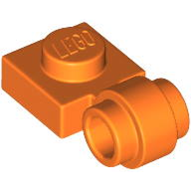 orange plate modified 1 x 1 with light attachment - thick ring