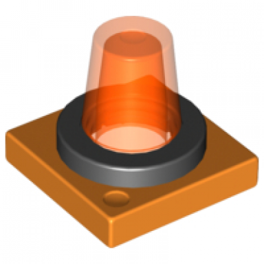 orange duplo revolving-style safety light base with trans-neon orange light
