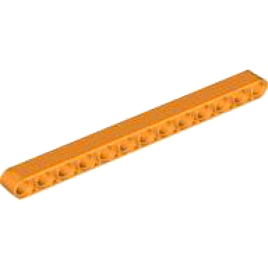 orange technic liftarm thick 1 x 13