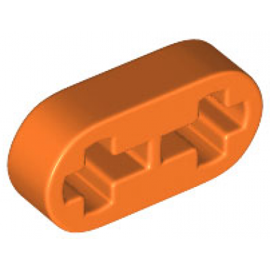 orange technic liftarm thin 1 x 2 - axle holes