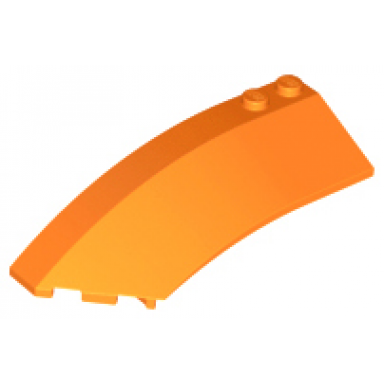 orange wedge 8 x 3 x 2 open left