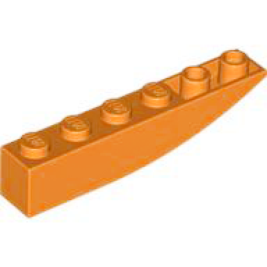 orange slope curved 6 x 1 inverted