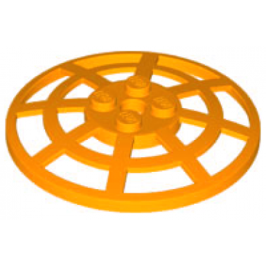 orange dish 6 x 6 inverted radar webbed - type 2 underside attachment positions at 90 degrees