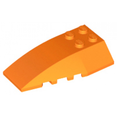orange wedge 6 x 4 triple curved