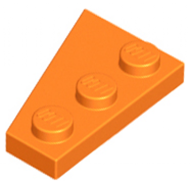 orange wedge plate 3 x 2 right