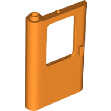 orange door 1 x 4 x 5 train left thick support at bottom