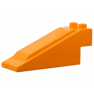 orange duplo road section slope with 2 studs at top