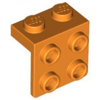 orange bracket 1 x 2 - 2 x 2