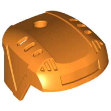orange sports hockey helmet