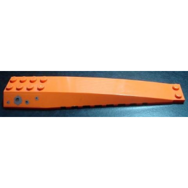 orange wedge 16 x 4 triple curved with reinforcements with bullet holes on right side pattern sticker - set 7705