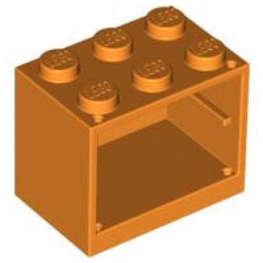 orange container cupboard 2 x 3 x 2 - solid studs