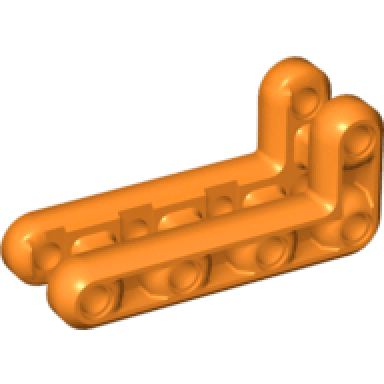 orange technic liftarm modified double l-shape 3 x 7