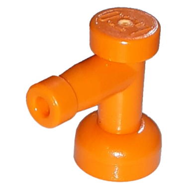 orange tap 1 x 1 with hole in nozzle end