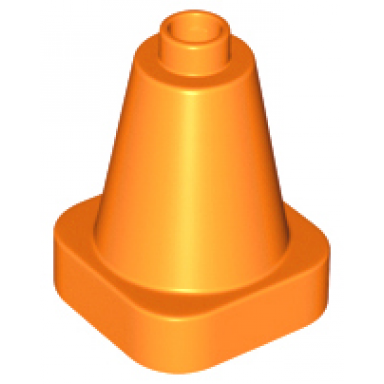 orange duplo cone 2 x 2 x 2 square base