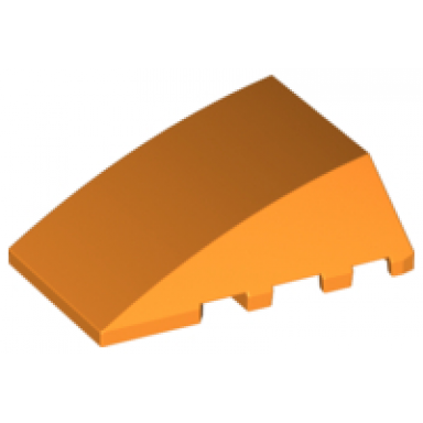 orange wedge 4 x 4 triple curved no studs