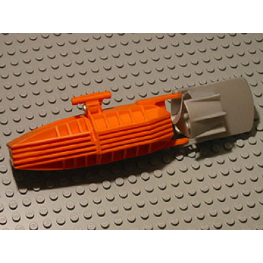 electric motor with boat propeller and rudder 19 x 4 x 4 2-blade propeller