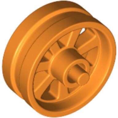 orange wheel 15mm d x 6mm city motorcycle