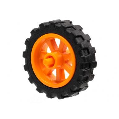 orange wheel 15mm d x 6mm city motorcycle with black tire 21mm d x 6mm city motorcycle 50862 50861