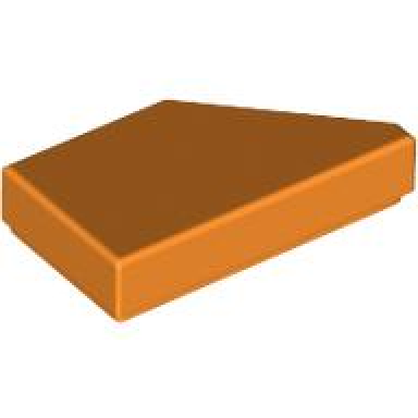 orange tile modified 1 x 2 wedge left