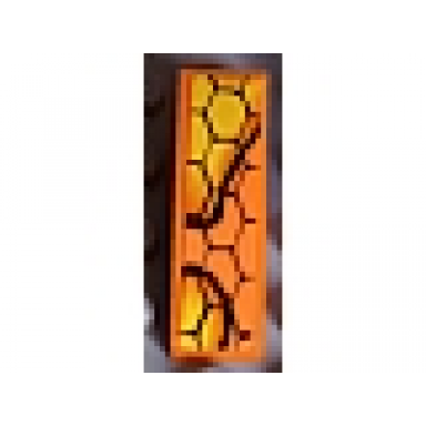 orange slope curved 3 x 1 with snakeskin pattern a sticker - set 8158